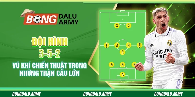 Đội hình 3-5-2 – Vũ khí chiến thuật trong những trận cầu lớn